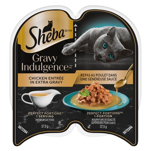 Sheba Perfect Portions Wet Cat Food Gravy Indulgence Chicken Entrée 75 g