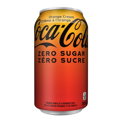 Coca-Cola Soft Drink Zero Sugar Orange Cream 355 ml