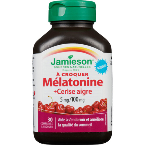 Voilà Jamieson Chewable Tablets Melatonin Tart Cherry 30 EA