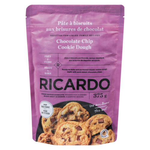 RICARDO Frozen Cookie Dough Chocolate Chip 375 g