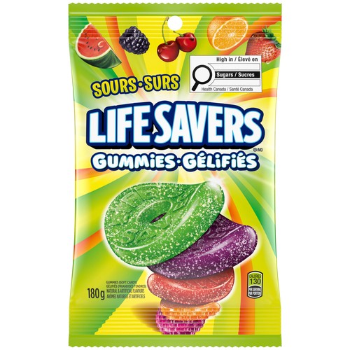 Life Savers Gummy Candy Sour Bag 180 g