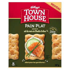 Kellogg's Town House Craquelins Pain Plat saveur de sel de mer et d'huile d'olive 247 g