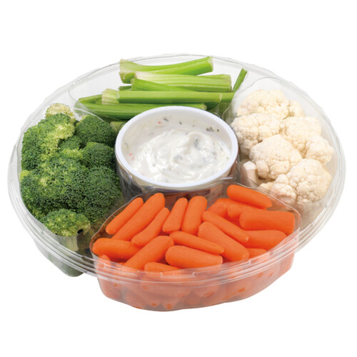 Grab N Go Large Veggie Tray With Dip 1.95 kg