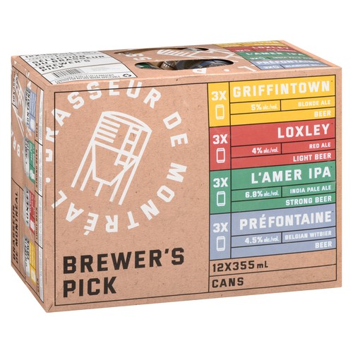 Brasseur De Montréal Beer Brewer's Pick 12 x 355 ml (cans)