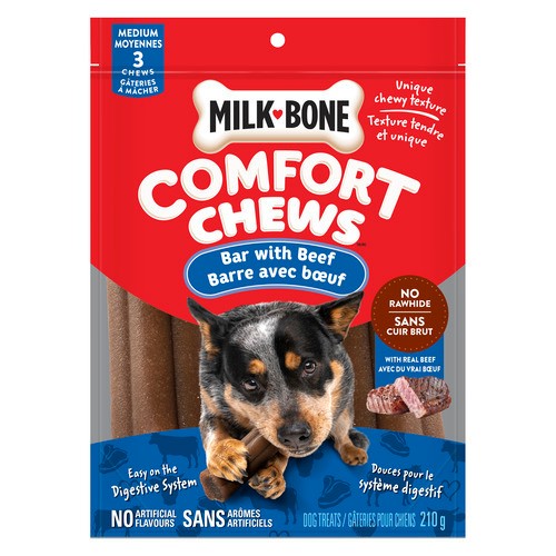 Milk-Bone Dog Treats Comfort Chews Bar With Beef 210 g