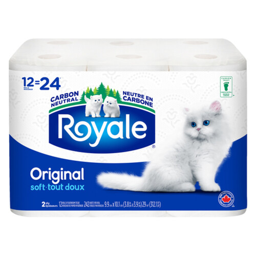 Royale Original Toilet Paper 2-Ply 12 Rolls x 242 Sheets