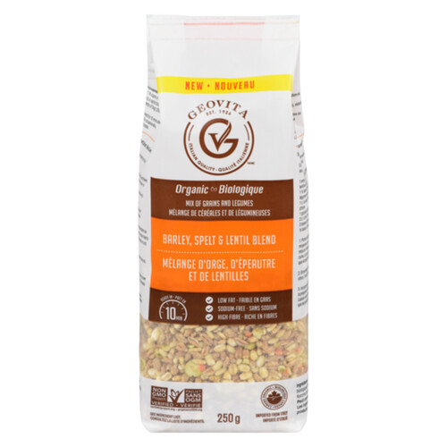 Geovita Organic Grains Barley Spelt & Lentil Blend 250 g