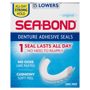 Sea Bond Regular Lower Denture Cushions 15 Uppers