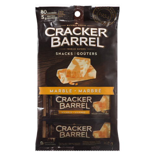 Cracker Barrel Portion Cheese Snack Marble Cheddar 8 Pack 168 g