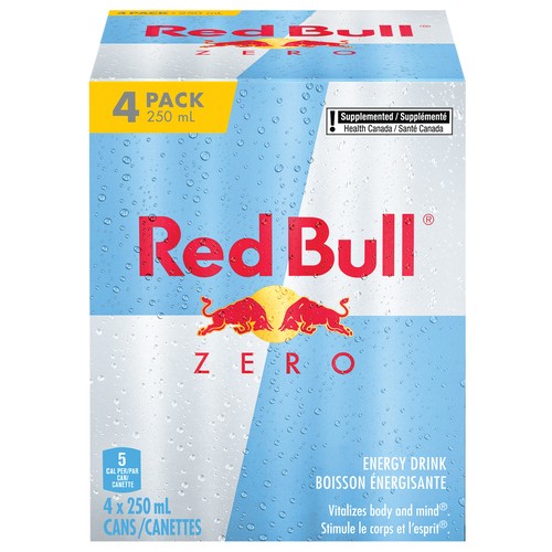 Red Bull Zero Sugar Energy Drink  4 x 250 ml