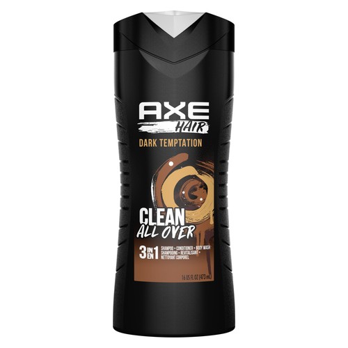 Axe Hair 3 In 1 Shampoo Conditioner Body Wash Dark Temptation