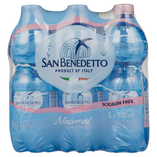 San Benedetto Natural Water 6 x 500 ml (bottles)