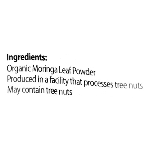 Organic Traditions Organic Powder Freeze-Dried Moringa Leaf 200 g