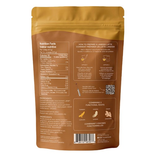 Landish Golden Latte Mix Ginseng Turmeric Ginger 200 g