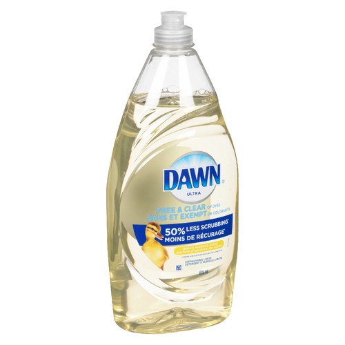 Dawn Ultra Dish Soap Free And Clear Lemon Essence 825 ml