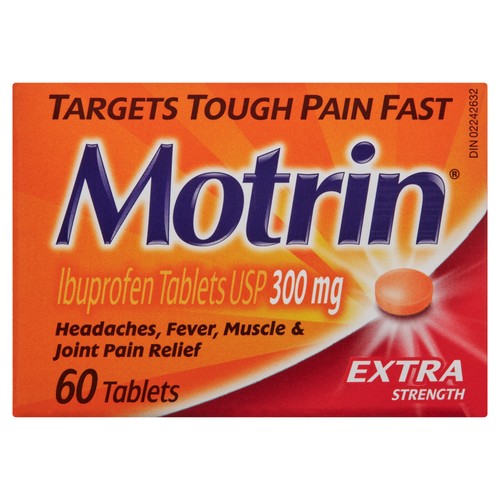 Motrin Pain Relief Ibuprofen Super Strength 300 mg Tablets 60 EA