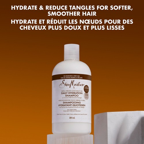 SheaMoisture Daily Hydration Shampoo Clean & Nourish 100% Virgin Coconut Oil 384 ml