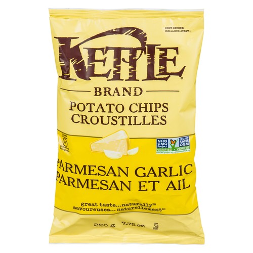 Kettle Brand Potato Chips Parmesan Garlic 220 g