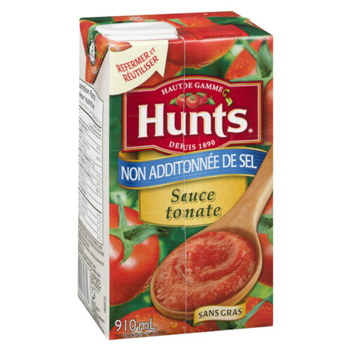 Hunt's Tomato Sauce No Salt Added 910 ml