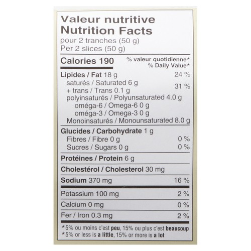 F. Ménard 25% Less Salt Bacon Sliced 375 g