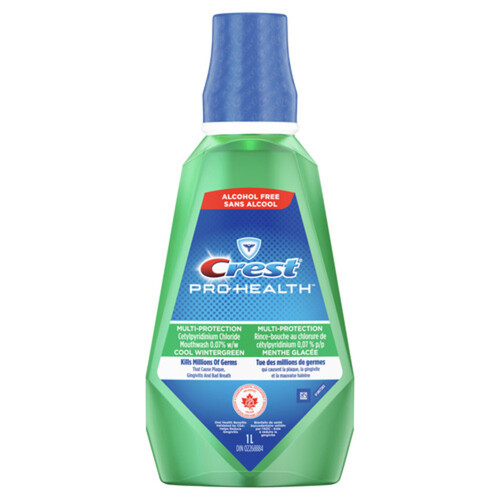 Crest Pro-Health MultiProtection Alcohol Free Mouthwash Wintergreen 1 L