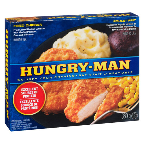 Hungry Man Frozen Entrée Fried Chicken 360 g