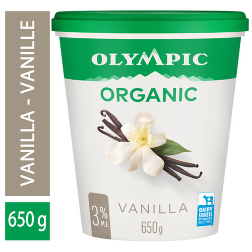 Olympic Organic 3% Yogurt Vanilla 650 g