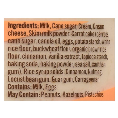 Fiasco Gluten-Free Frozen Gelato Carrot Cake & Cream Cheese 562 ml