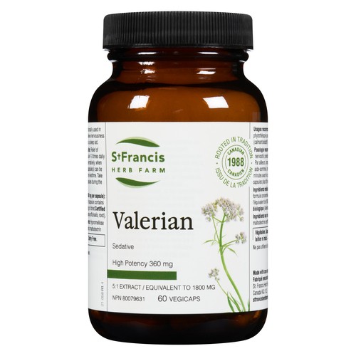 St. Francis Herb Farm Valerian 60 Vegetable Capsules