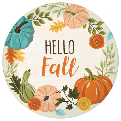Creative Converting Dinner Plates Hello Fall 8 Count