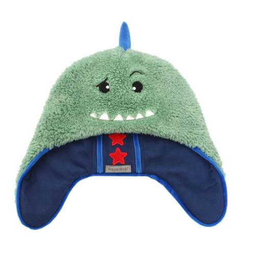 FlapJack Reversible Sherpa Hat Dinosaur Astronaut Small 1 Count