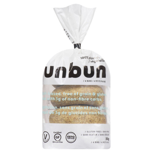 Unbun Plant Based Gluten-Free Vegan Frozen Buns 350 g