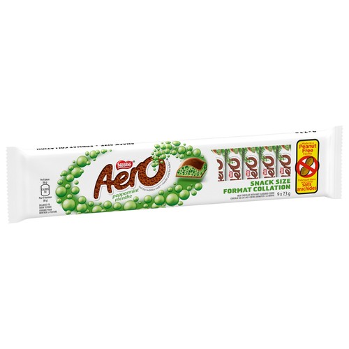 Nestlé Aero Peanut-Free Chocolate Bar Mini Peppermint 9 x 7.3 g