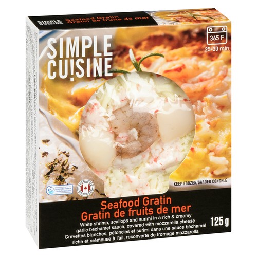 Simple Cuisine Frozen Seafood Gratin Shell 125 g