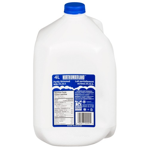 Northumberland 2% Milk Partly Skimmed  4 L
