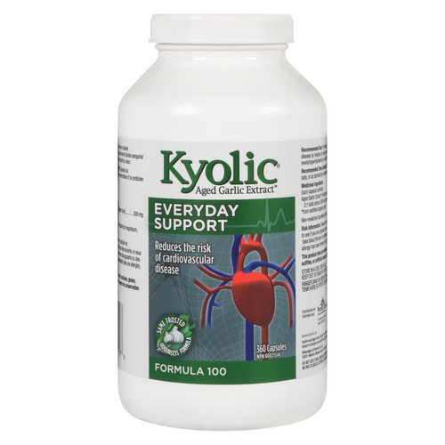 Kyolic Aged Garlic Extract Everyday Support Formula 100 Capsules 360 Count