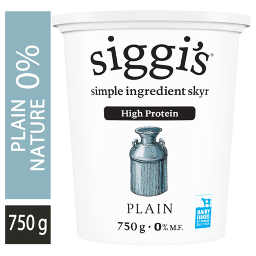 Siggi's Skyr Yogurt Plain 0% 750 g
