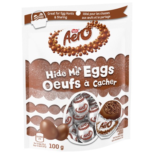 Nestlé Aero Hide Me Milk Chocolate Eggs 100 g
