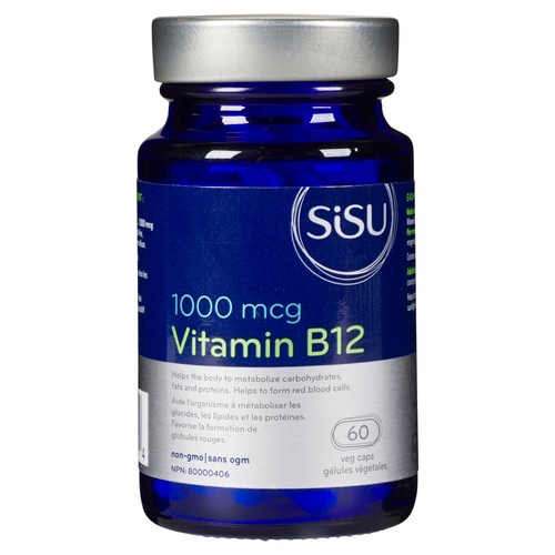 Sisu Vitamin B12 1000 mg 60 Vegetable Capsules