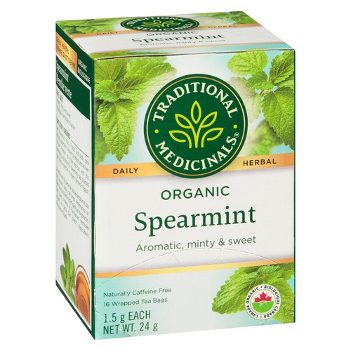 Traditional Medicinals Tea Spearmint 16 Tea Bags 