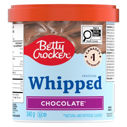 Betty Crocker Gluten-Free Whipped Frosting Chocolate 340 g