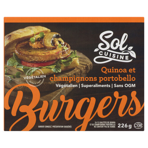 Sol Cuisine Frozen Burger Portobello Mushroom & Quinoa 226 g