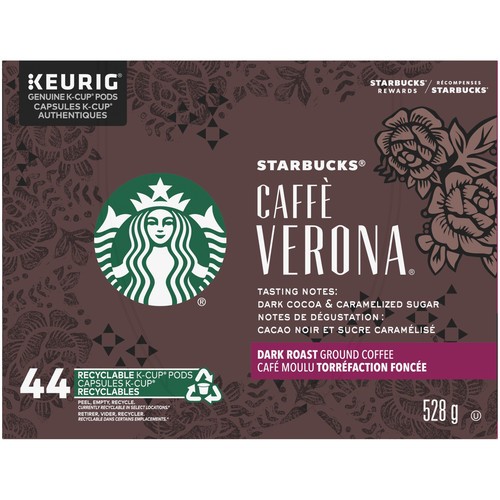 Starbucks Coffee Pods Caffe Verona Dark Roast 44 K-Cups 528 g 
