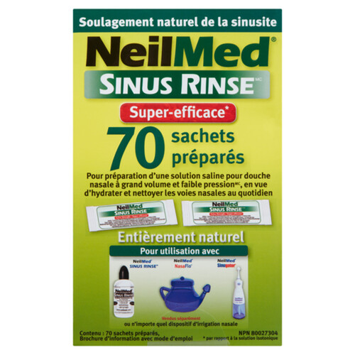 NeilMed Hypertonic Sinus Rinse Refills 70 EA