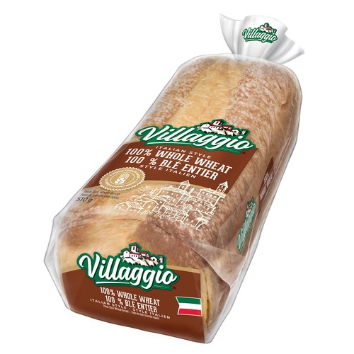 Villaggio Bread 100% Whole Wheat Italian Style 510 g