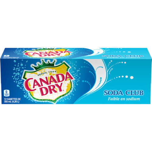 Canada Dry Low Sodium Club Soda Cans 12 x 355 ml (cans)