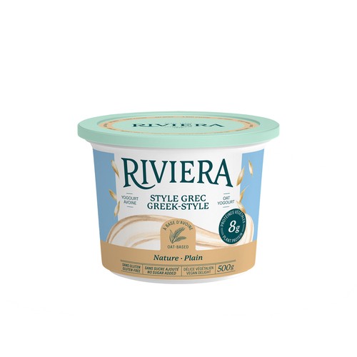 Riviera Gluten-Free Plant Based Oat Yogurt Greek Style Plain 500 g