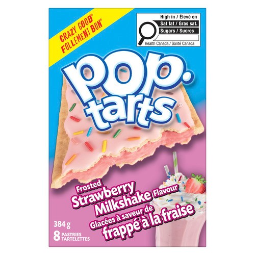 Kellogg's Pop-Tarts Pastries Frosted Strawberry Milkshake 8 x 48 g