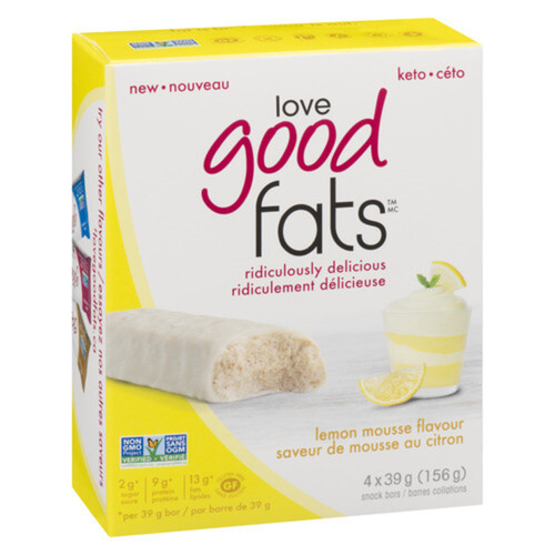 Love Good Fats Bar Lemon Mousse 4 x 39 g