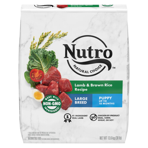 Nutro Natural Choice Puppy Dry Dog Food Large Breed Lamb & Brown Rice 13.61 kg